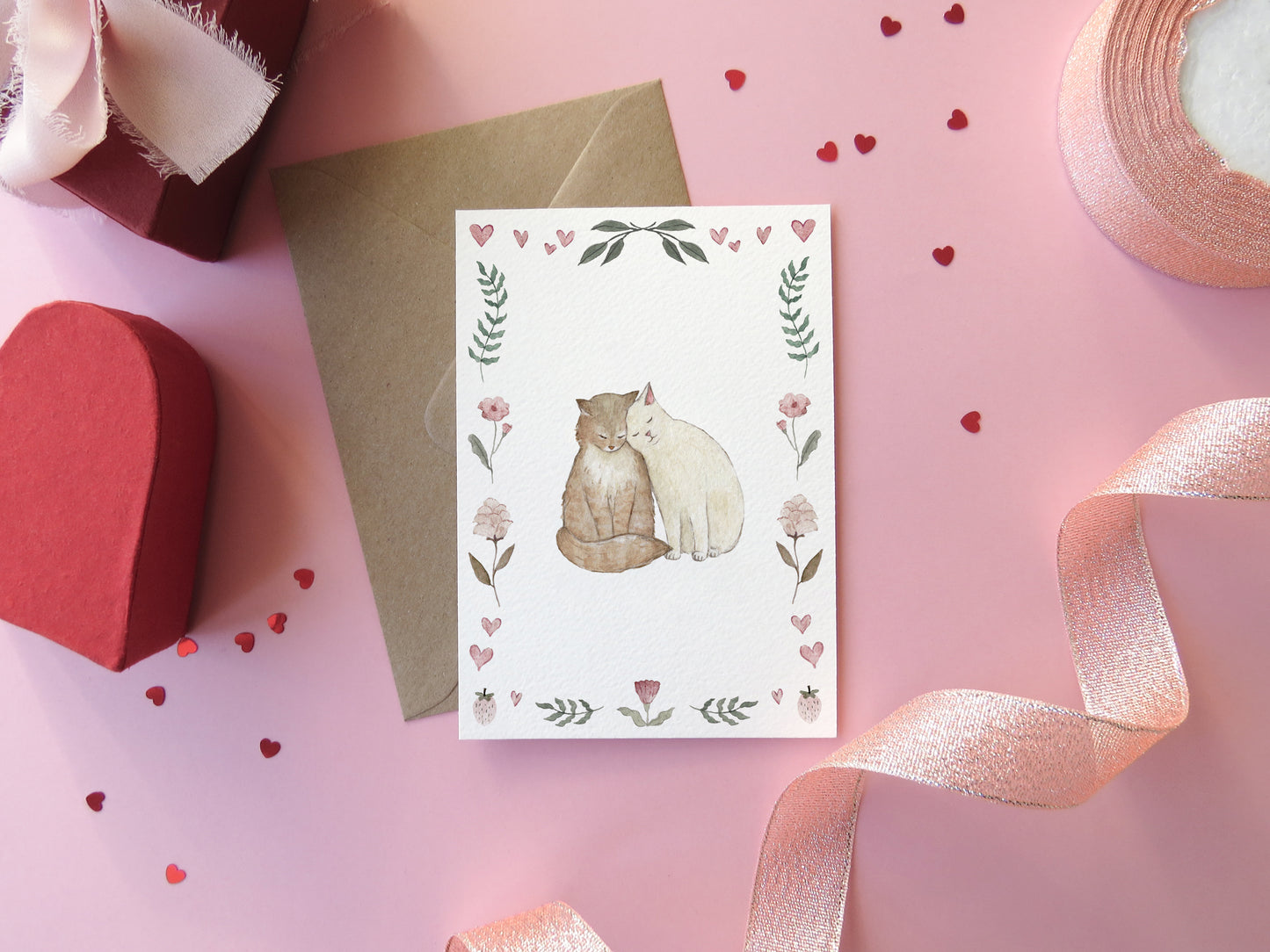 Valentine Cats Print