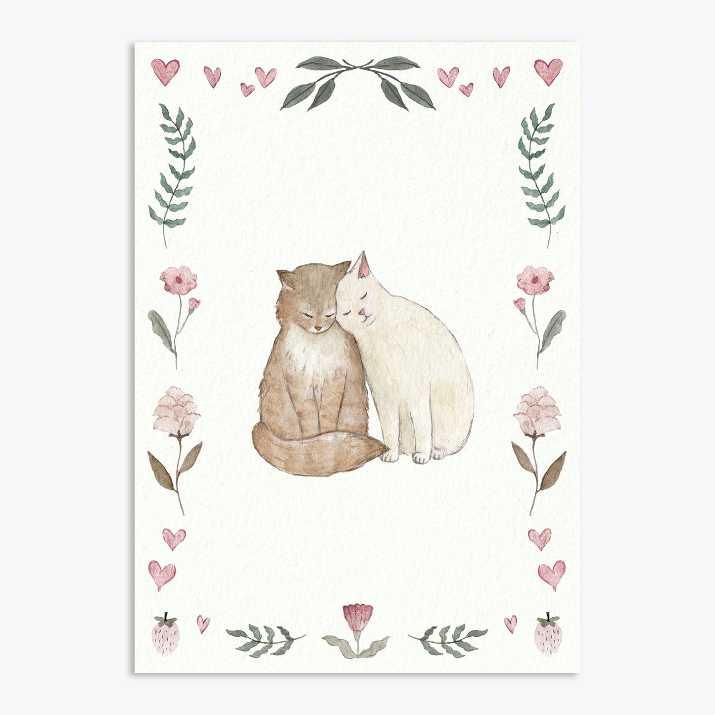 Valentine Cats Print