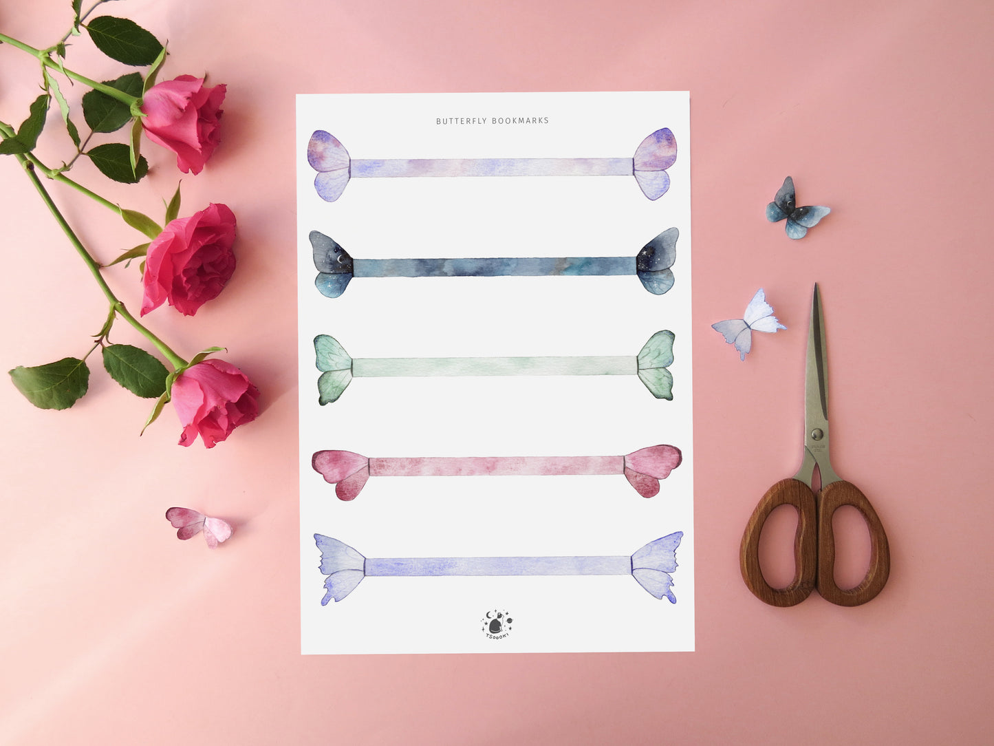 Printable Butterfly Bookmarks