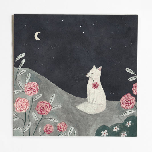 Moonlight Fox Art Print
