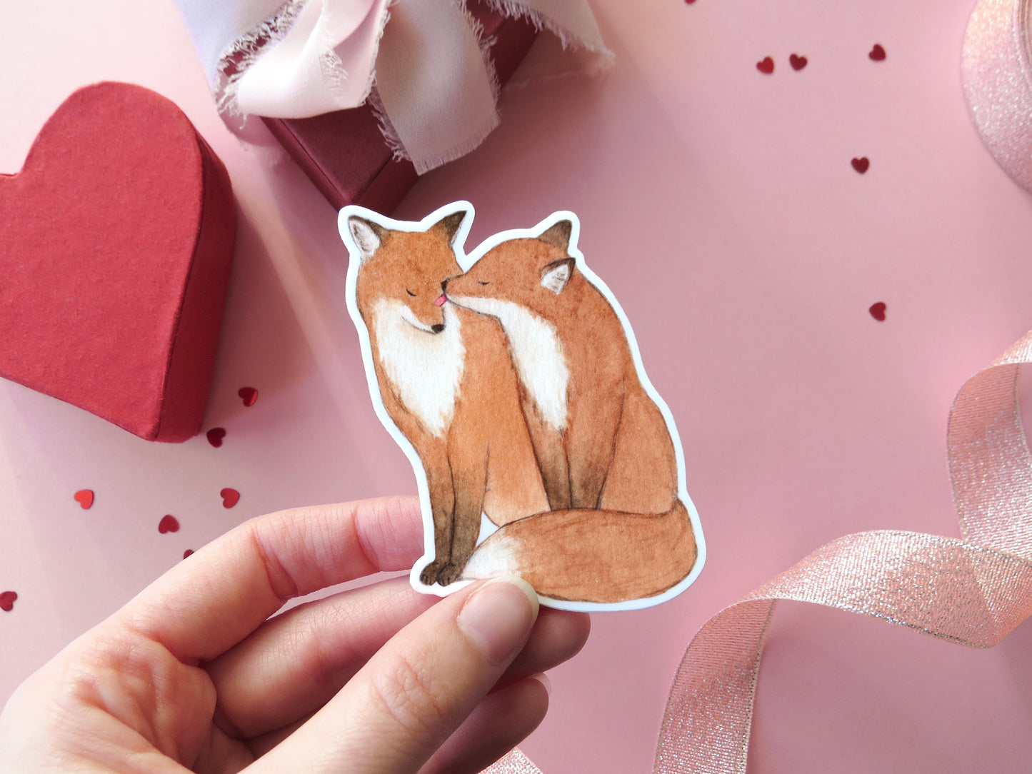 Fox Kisses Sticker