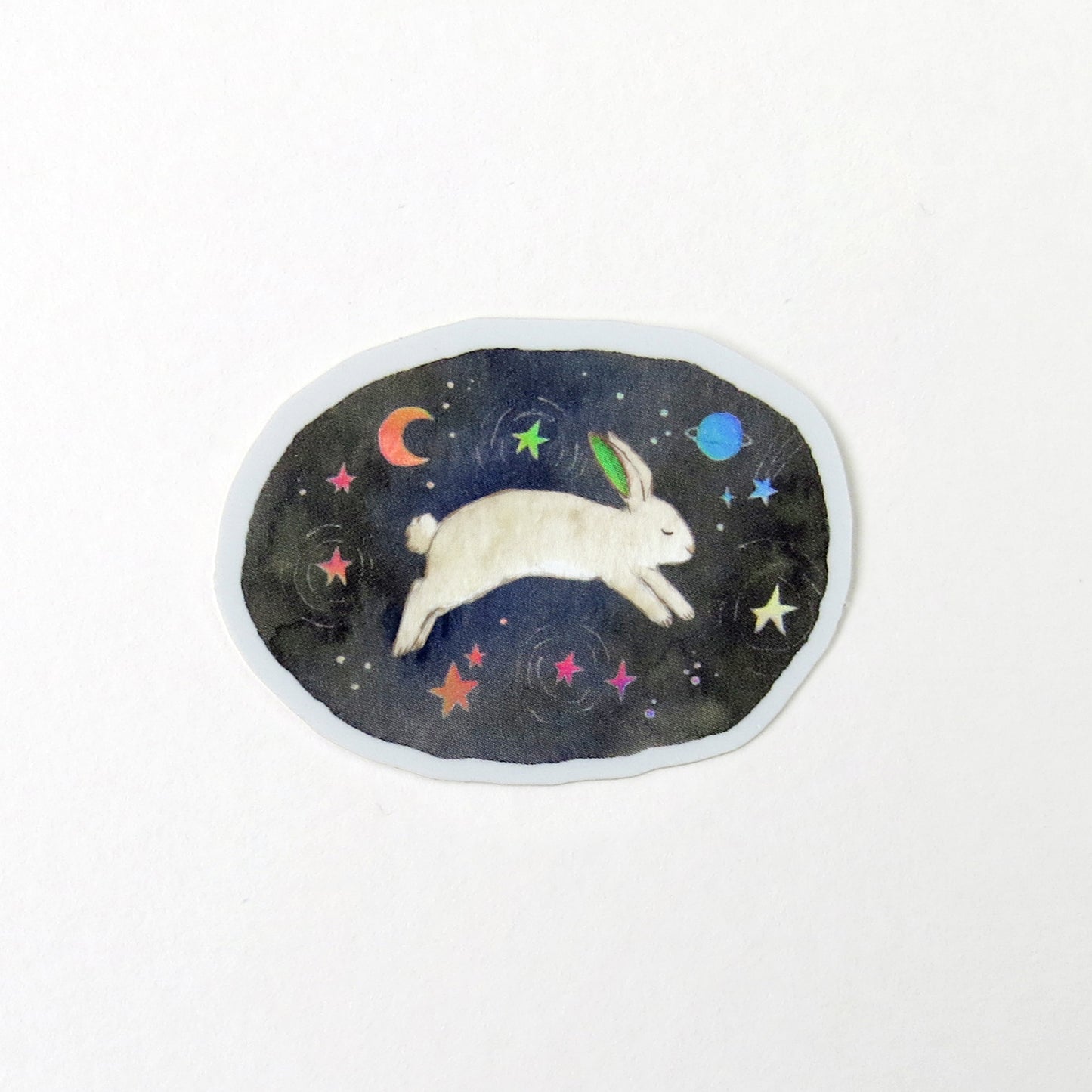 Sticker Holographique Lapin de l'Espace