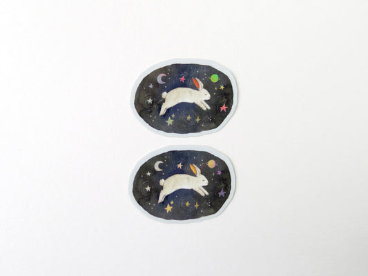 Space Rabbit Holographic Sticker